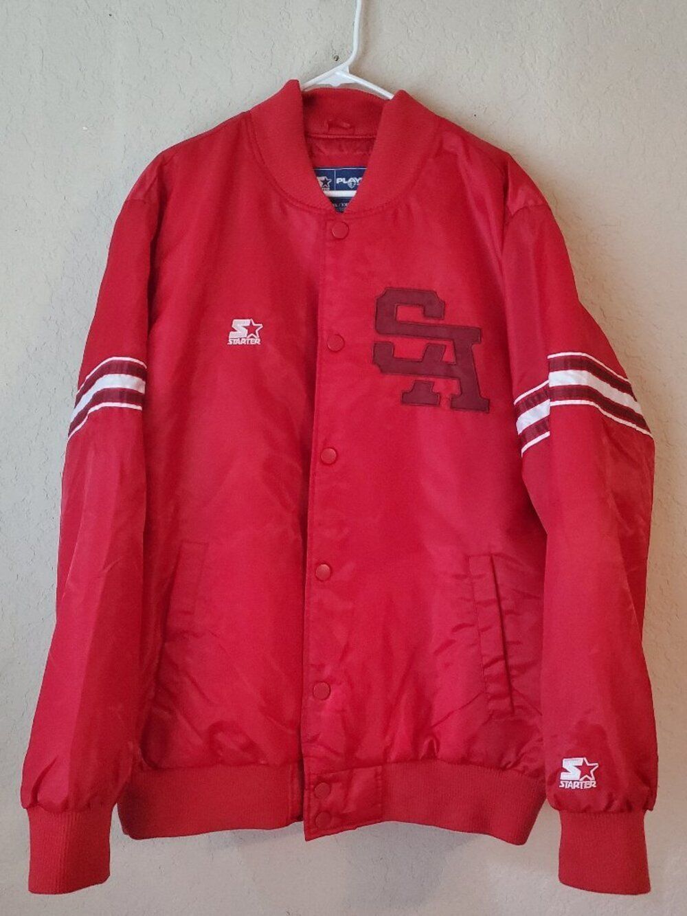 VTG Starter San Antonio Commanders AAF Football Satin Bomber Jacket XXL
